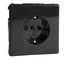 SCHUKO socket-outlet, shutter, screwless terminals, anthracite, Aquadesign thumbnail 3