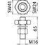 Bolted-type connector with threaded bolt M16x65mm and nut thumbnail 2