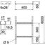 LCIS 640 6 FS Cable ladder perforated rung, welded 60x400x6000 thumbnail 2