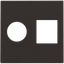 Finishing set for single coaxial connection and network connection RJ4 thumbnail 2