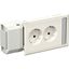 Thorsman - CYB-PS - socket outlet - double slave adaptor - 37° - white RAL 1013 thumbnail 1