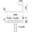 TPD 345 FS Wall and ceiling bracket TP profile B345mm thumbnail 2