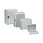 Metal industrial box - low plain cover - H206xW156xD83 - IP55 - grey RAL 7035 thumbnail 1