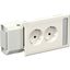 Thorsman - CYB-PS - socket outlet - double slave adaptor - 37° - white RAL 1013 thumbnail 4