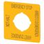 Label, emergency stop, HxW=50x50mm, yellow, DE, EN, FR, IT thumbnail 2