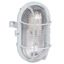 Bulkhead light - IP 44 - IK 06 - oval 60 W -E27 -plastic grid screw fixing -grey thumbnail 1
