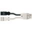 pre-assembled Y-cable;Eca;2 x plug/socket;black/white thumbnail 2
