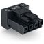 Socket for PCBs angled 4-pole black thumbnail 2