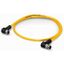 System bus cable M12B socket angled M12B plug angled yellow thumbnail 2