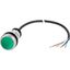 Illuminated pushbutton actuator, Flat, momentary, 1 N/O, Cable (black) with non-terminated end, 4 pole, 3.5 m, LED green, green, Blank, 24 V AC/DC, Be thumbnail 3