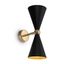 Modern Vesper Wall Lamp Black with Gold thumbnail 1