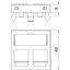 DTG-2B AL1 Data technology support f. 2 connection modules type B 45x45mm thumbnail 2