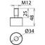 Welding-type connector, threaded bolt M12x25mm, St/galZn - KIT - thumbnail 2