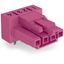 Socket for PCBs angled 4-pole pink thumbnail 2