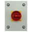 Main switch, P1, 40 A, surface mounting, 3 pole, Emergency switching off function, With red rotary handle and yellow locking ring, Lockable in the 0 ( thumbnail 7