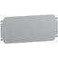 Plain mounting plate H200xW400mm made of galvanised sheet steel thumbnail 1