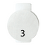 LENS WITH ILLUMINATED SYMBOL FOR COMMAND DEVICES - THREE - SYMBOL 3 - SYSTEM WHITE thumbnail 1