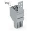 2-conductor female connector Push-in CAGE CLAMP® 1.5 mm² gray thumbnail 2