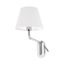 ETERNA Left chrome/white table lamp with reader thumbnail 1