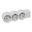 MOES STD SCH 3X2P+E WITHOUT CABLE WHITE/GREY thumbnail 2