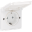 Splashproof socket outlet 16 A/250 Vac with side earthing, shutters an thumbnail 1