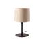 SAMBA BLACK TABLE LAMP BEIGE RIBBONED LAMPSHADE ø2 thumbnail 1