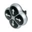 Position pushbutton, RMQ-Titan, Actuators non-flush, momentary, black, 4-fold, opposing pushbuttons not mechanically interlocked, Bezel: titanium, arr thumbnail 2