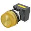 M22N Indicator, Plastic projected, Yellow, Yellow, 220/230/240 V AC, p thumbnail 1