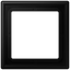 Cover frame 1-gang, 81 mm, matt black thumbnail 1