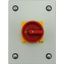 Main switch, P1, 40 A, surface mounting, 3 pole + N, Emergency switching off function, With red rotary handle and yellow locking ring, Lockable in the thumbnail 1