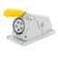 90° ANGLED SURFACE-MOUNTING SOCKET-OUTLET - IP44 - 3P+E 16A 100-130V 50/60HZ - YELLOW - 4H - SCREW WIRING thumbnail 1