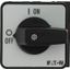 On-Off switch, P1, 40 A, rear mounting, 3 pole, 1 N/O, 1 N/C, with black thumb grip and front plate thumbnail 1