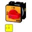 On-Off switch, T0, 20 A, flush mounting, 4 contact unit(s), 8-pole, Emergency switching off function, with red thumb grip and yellow front plate thumbnail 1