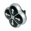 Position pushbutton, RMQ-Titan, Actuators non-flush, momentary, 4-fold, opposing pushbuttons mechanically interlocked, Bezel: titanium, arrow up thumbnail 4