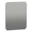 Plain mounting plate H500xW400mm made of galvanised sheet steel thumbnail 1