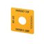 Emergency-Stop label, Yellow, black lettering, square 50 x 50 mm, de, en, fr, it, Front dimensions 25 × 25 mm thumbnail 2