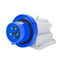 90° ANGLED SURFACE MOUNTING INLET - IP67 - 3P+E 32A 200-250V 50/60HZ - BLUE - 9H - SCREW WIRING thumbnail 1