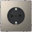 SCHUKO socket-outlet, shutter, screwl. term., nickel metallic, System Design thumbnail 3