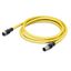 System bus cable M12B socket straight M12B plug straight yellow thumbnail 3