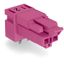 Socket for PCBs angled 2-pole pink thumbnail 3