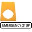 Label, emergency switching off, yellow, HxW=50x33mm, emergency-Stop thumbnail 1
