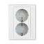 5522H-C03457 01 Outlet double Schuko shuttered thumbnail 2