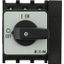 On-Off switch, P1, 40 A, flush mounting, 3 pole, 1 N/O, 1 N/C, with black thumb grip and front plate thumbnail 1