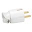 2P+E plug - 16 A - Fr/German std - cable orientation - white - gencod labelling thumbnail 2