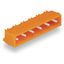 THT male header 1.0 x 1.0 mm solder pin angled orange thumbnail 3