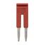 Short bar for terminal blocks 1 mm² push-in plus models, 2 poles, red thumbnail 1