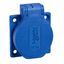 PratiKa socket - blue - 2P + E - 10/16 A - 250 V - French - IP54 - flush - back thumbnail 3