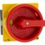 Main switch, T0, 20 A, flush mounting, 1 contact unit(s), 2 pole, Emergency switching off function, With red rotary handle and yellow locking ring thumbnail 7