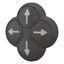 Position pushbutton, RMQ-Titan, Actuators non-flush, momentary, 4-fold, opposing pushbuttons mechanically interlocked, Bezel: black, arrow up thumbnail 5