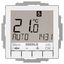 Clock thermostat as a room controller, RAL9016 glossy 55x55, AC 230V, 1 changeover contact, heating 5(2) A, cooling 1(1) A, white backlighting thumbnail 2